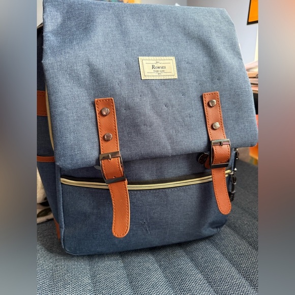 Blue and Brown Women's Baby Bag - Picture 6 of 9